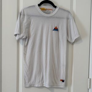 Aviator Nation White Tee with Triangle Patch